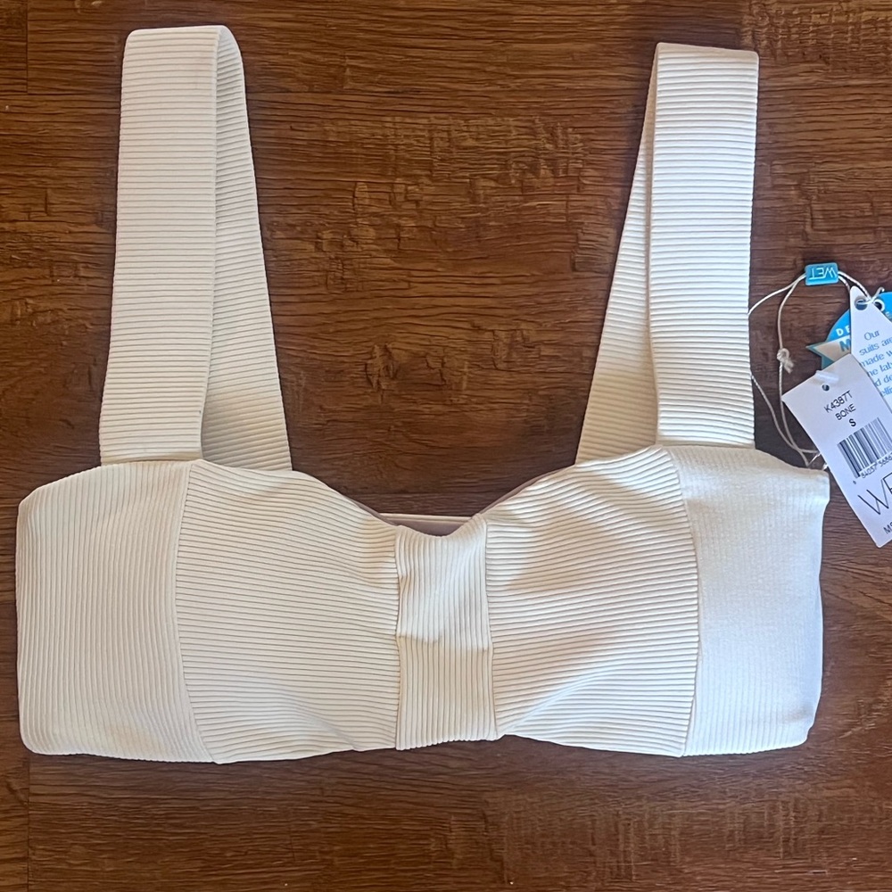 Wet Swimwear Rib Bandeau Top